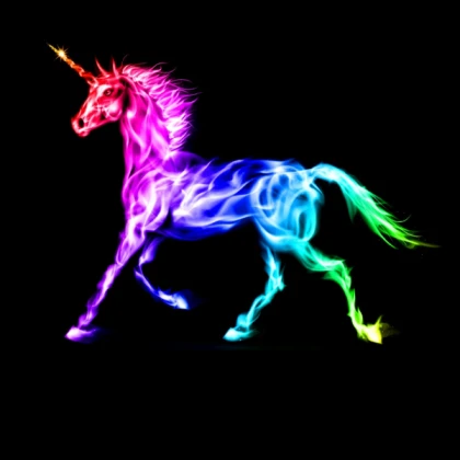 Neon rainbow unicorn