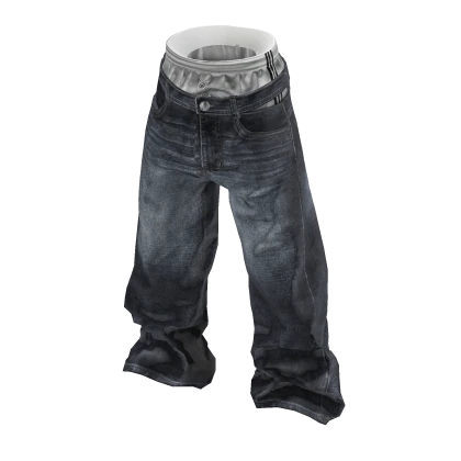 💗Y2K LAYERED BAGGY JEANS_ASHBLUE | Roblox Item - Rolimon's