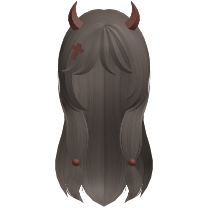 brown devil horns pigtails hair