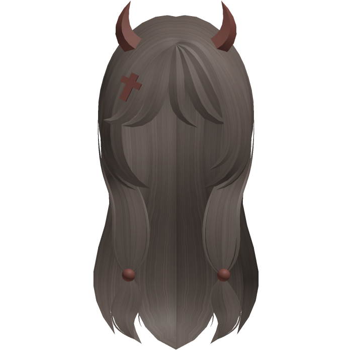 brown devil horns pigtails hair