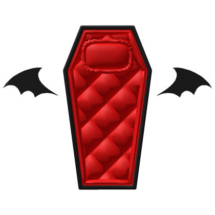 Bat Goth Vampire Doll Coffin Bed - Black Red Devil Roblox item