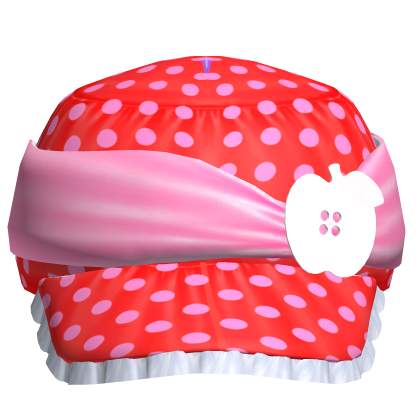 Cute 2000s Pink Red Polka Dot Gyaru Apple Button