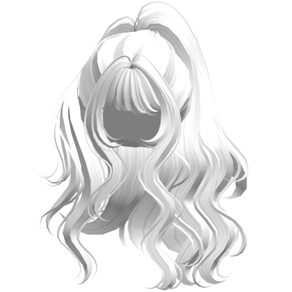 White Long Wavy Half Up Half Down