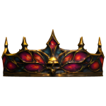 Stained Glass Red-Walker Skull Crown