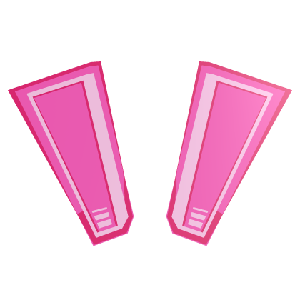 Hot pink digital blocky bunny ears