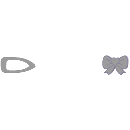 ♡ white hair clip w light purple bow Roblox item
