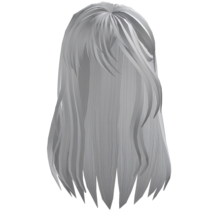Elegant Long Layered Hair - White Roblox item