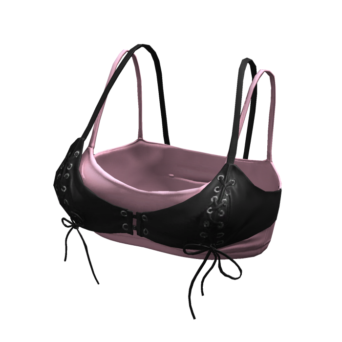 Y2K Lace Up Layered Cami Pink [JEYS]