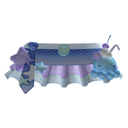 Squid Cute Harajuku Blue Skirt thumbnail