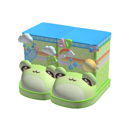Cute Kawaii Rainy Day Frog Boots