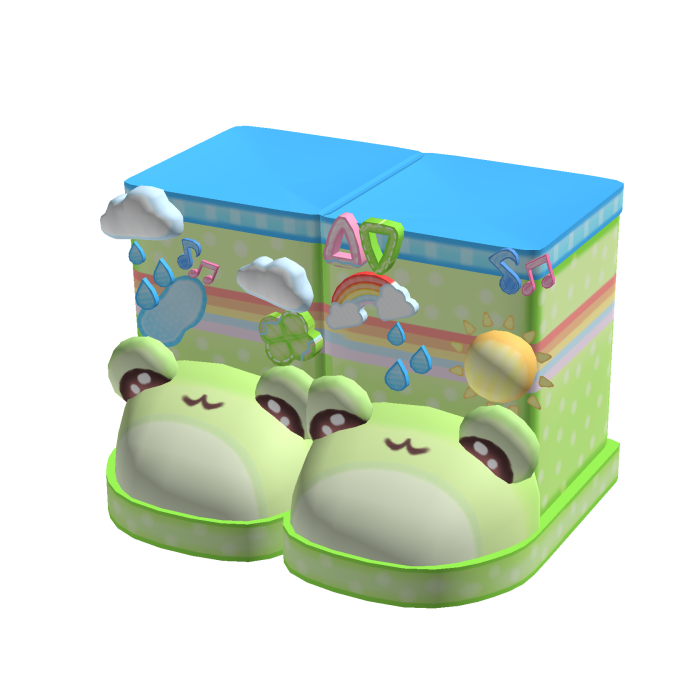 Cute Kawaii Rainy Day Frog Boots