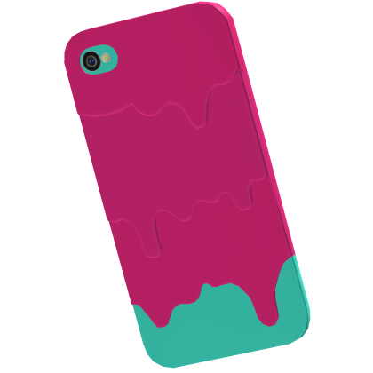 Slimed Phone in Hot Pink & Blue