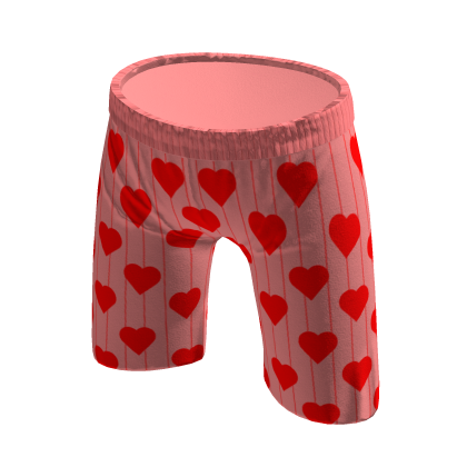 Pinstripe Hearts Red Shorts