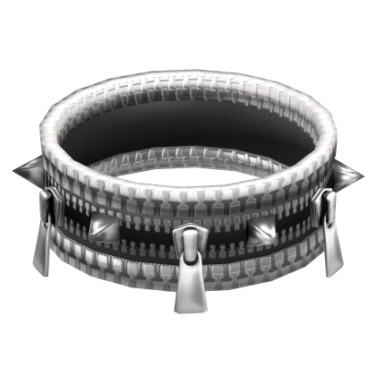 Emo Punk Zipper Chain Studs Choker