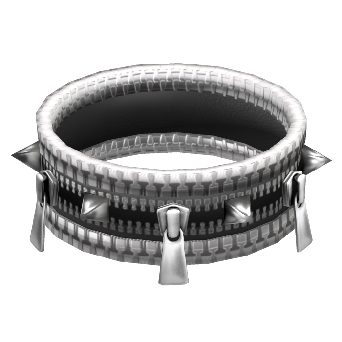 Emo Punk Zipper Chain Studs Choker