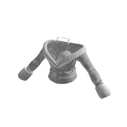 🍀Emo Off Shoulder Jacket(Grey) thumbnail