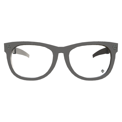 White Chrome Glasses w Silver