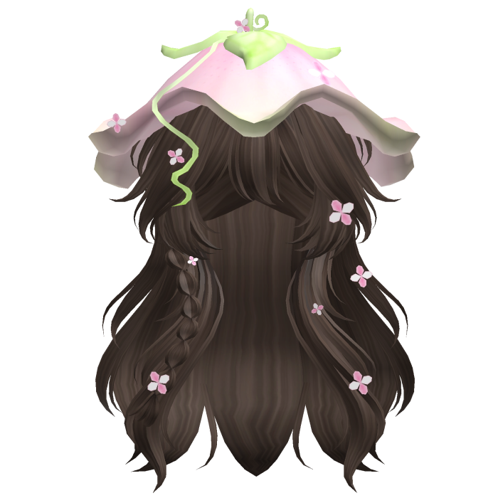 Kawaii Fluffy Layered Flower Hair (Brown)