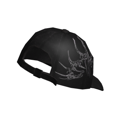 Cap Backwards Black Washed Distressed Fitted Y2K Roblox item