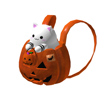 Cute Spooky Pumpkin Cat Backpack