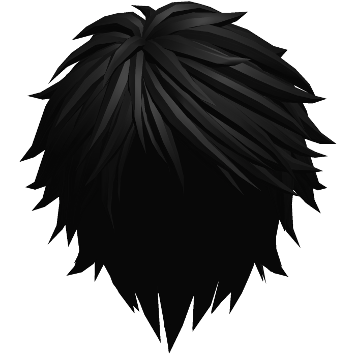 black parted emo hair