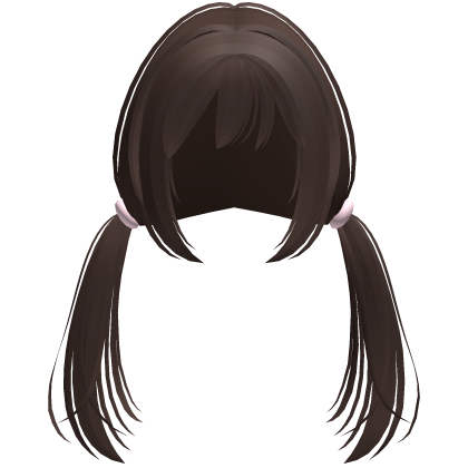 brown manga cutie loose low pigtails