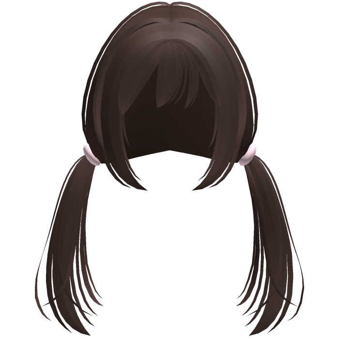 brown manga cutie loose low pigtails