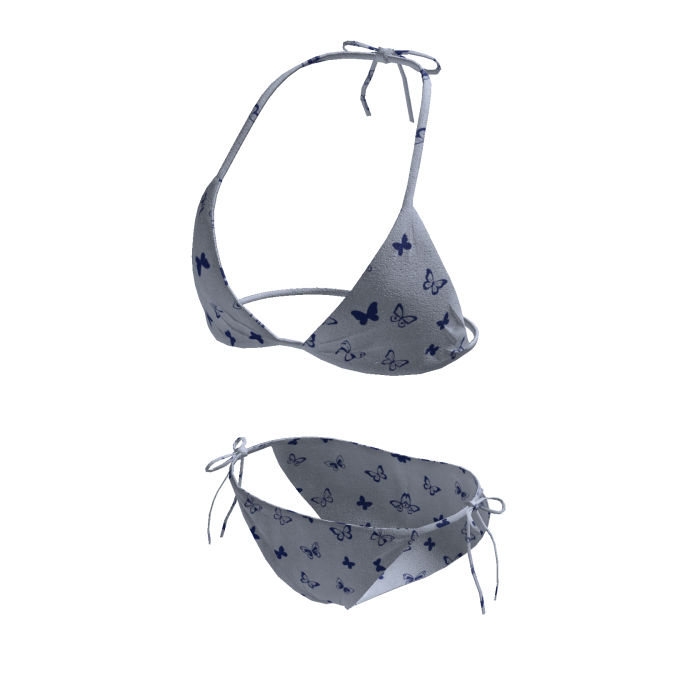 Light Blue Butterfly String Bikini