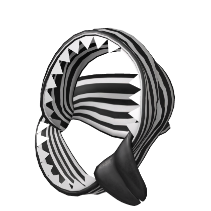 Decora Chomp Hood with split tongue (stripes) Roblox item