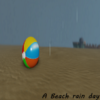 A beach rain day