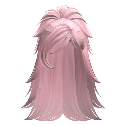 Messy Emo Y2K Scene Ponytail Hair (Pink) Roblox item