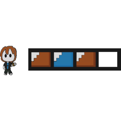 Happy Bacon Hair 8-Bit Hp Health Bar Roblox item