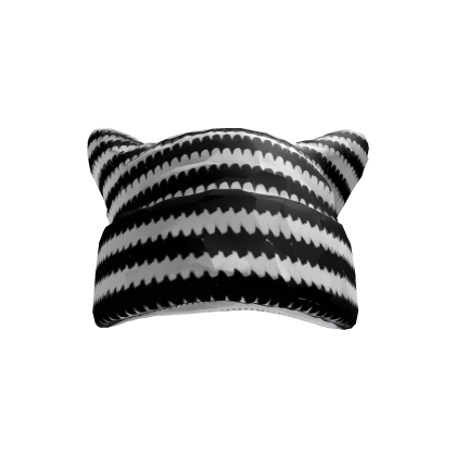Black and White Zebra Beanie Roblox item