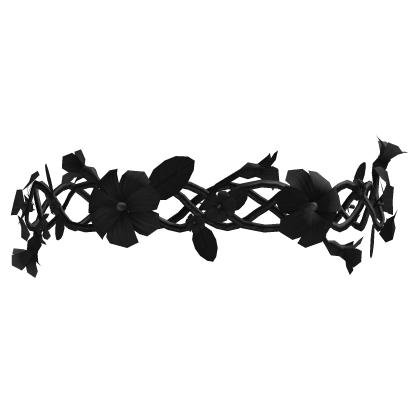 Black Flower Crown Tiara