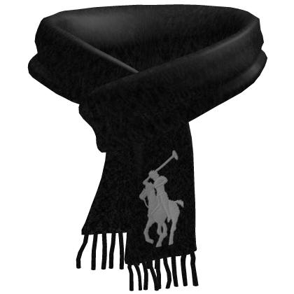 Echarpe RL Noir Hiver Cheval Blanc Designer 