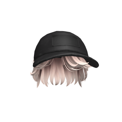Platinum Hime Curly Boy Hair With Hat Roblox item