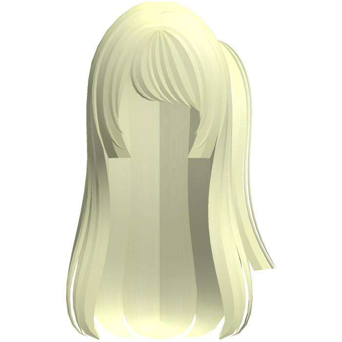 emo moe hime long hair w side pony yellow