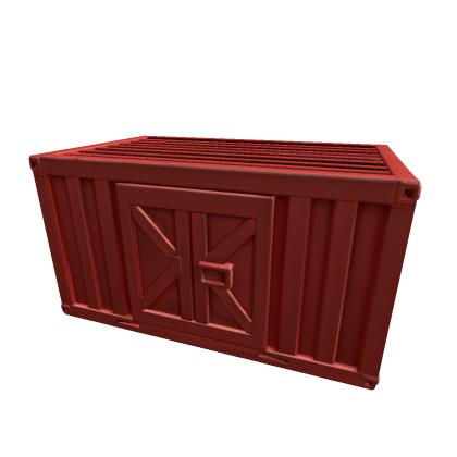 Red cargo container