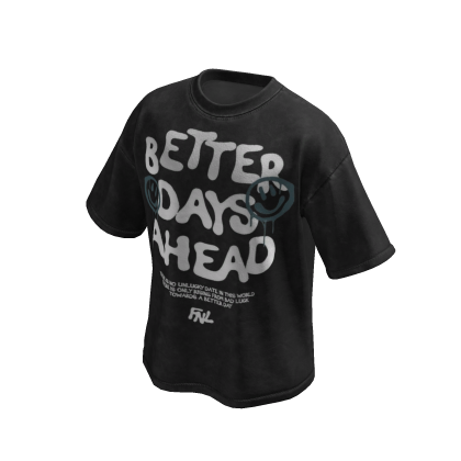 Better Days Ahead Black Wash Oversized Shirt