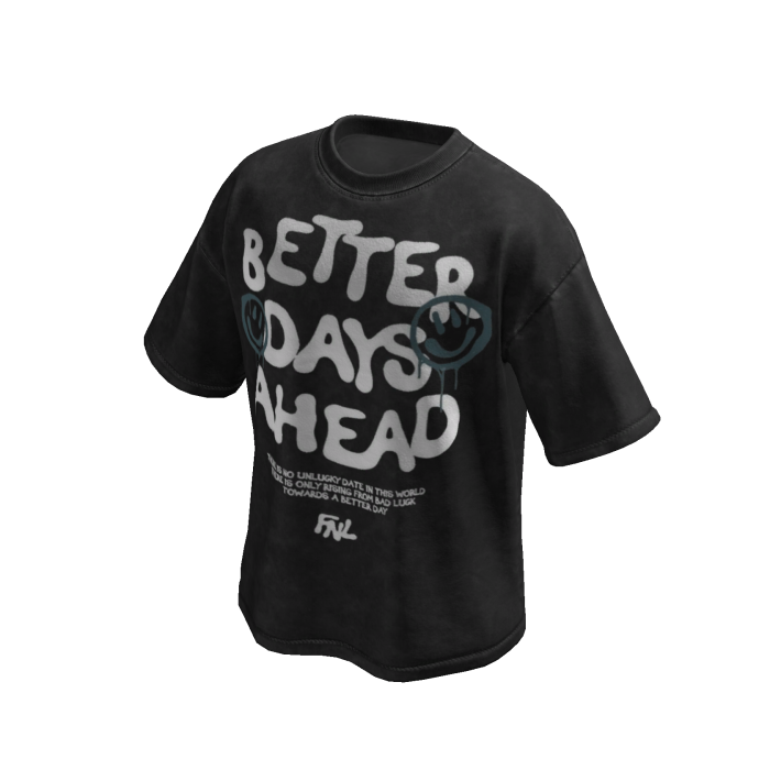 Better Days Ahead Black Wash Oversized Shirt