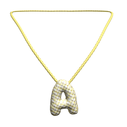 Preppy Bubble Initial Necklace A 3.0 Gold thumbnail
