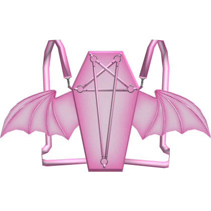 ,, 🖤. 3.0 pink pentagram bat coffin backpack