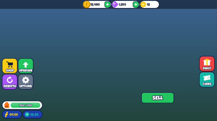 Simulator UI Kit Coins Rebirth Shop Buttons HUD preview 10