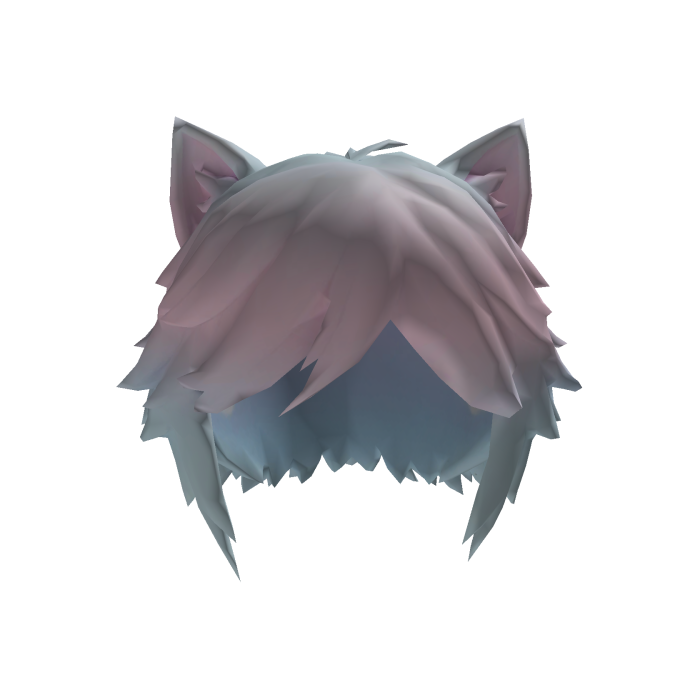 Pastel Cotton Candy Anime Hair w/ Ears