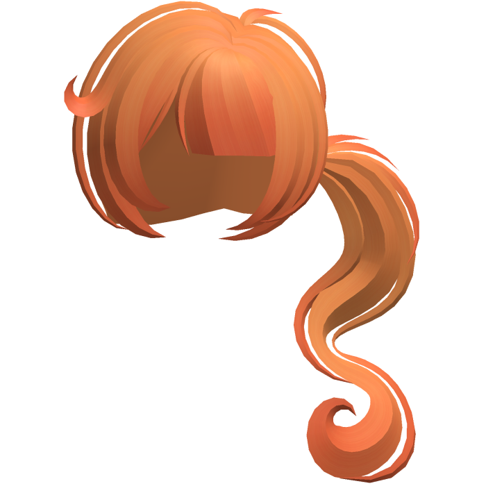 dolly moe long swirly ponytail orange