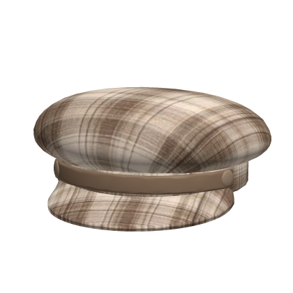 Cute Beige Brown Neapolitan Plaid Beret Hat