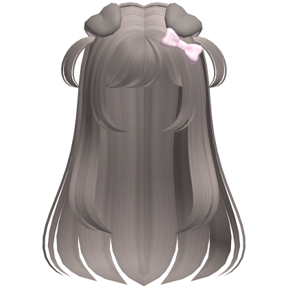 ♪ 〜Simple Ashe/Silver Long Anime Puppy Girl Hair Roblox item