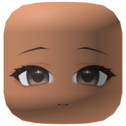 Kawaii Anime Brown Eyes Smiling Chibi Face Mask Roblox item