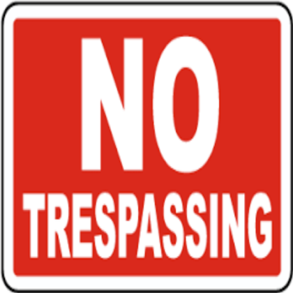 NO TRESSPASSING Roblox decal