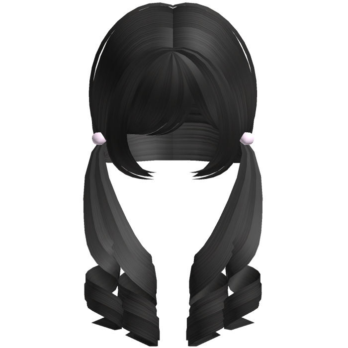 sweet dolly pigtail curls in black